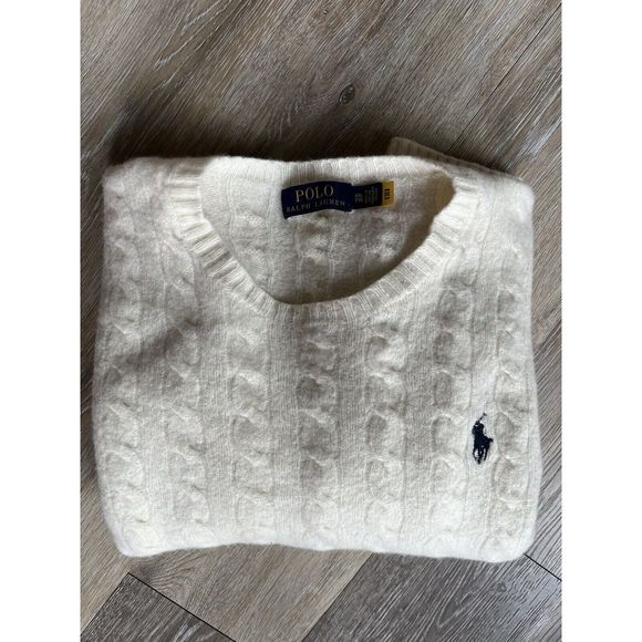 Ralph Lauren Cream Cable Knit Sweater - Picture 9 of 12